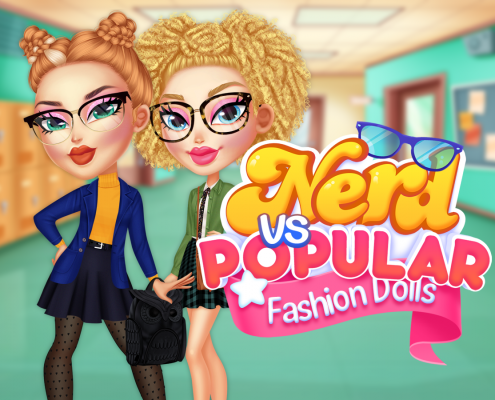 Nerd vs Popular Fashion Dolls