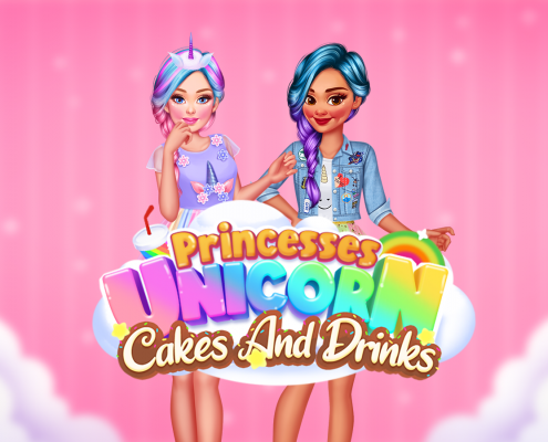 Princesses Unicorn Cakes And Drinks